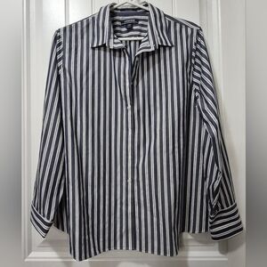 Womens Lands End Striped Blouse Size 14P